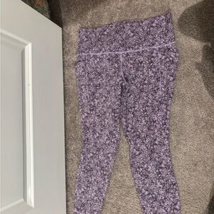 Athleta Purple Patterned Leggings